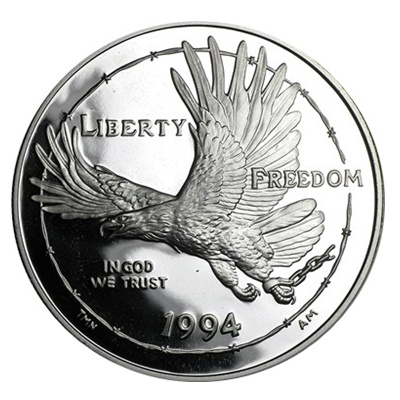 1994 Prisoner of War Silver Proof USA $1 (Capsule)
